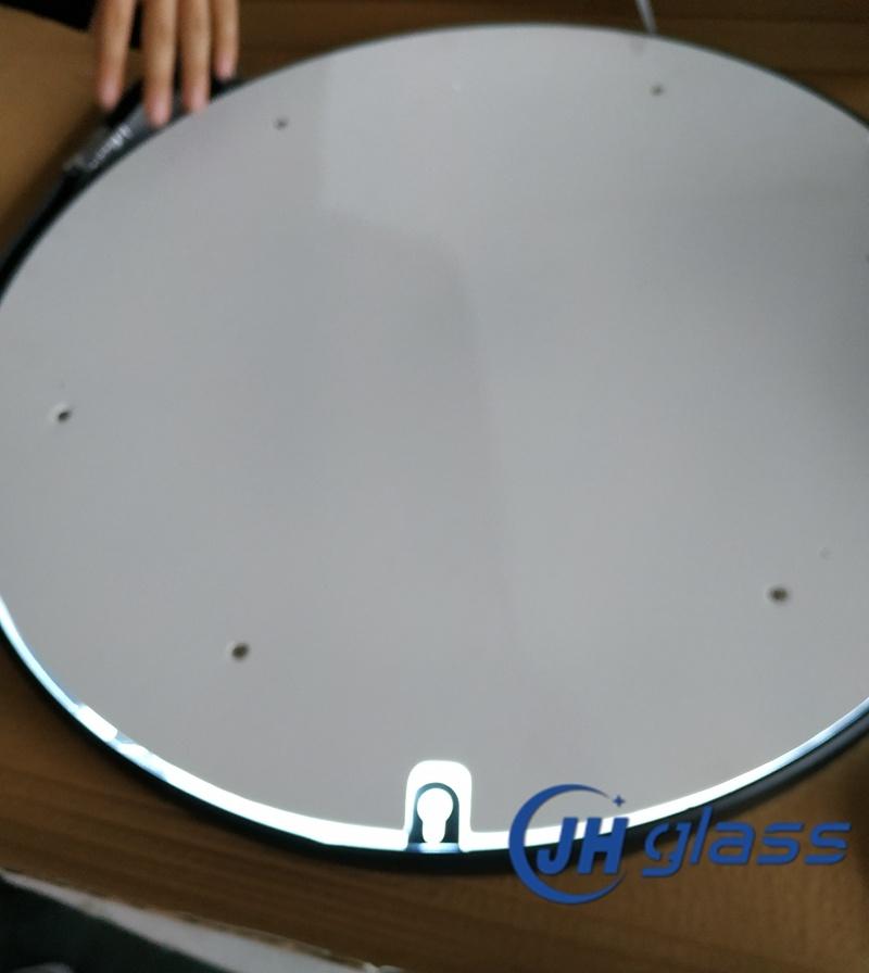60cm/80cm Wall Mounting Bathroom Round Metal Black LED Smart Mirror with Touch Sensor