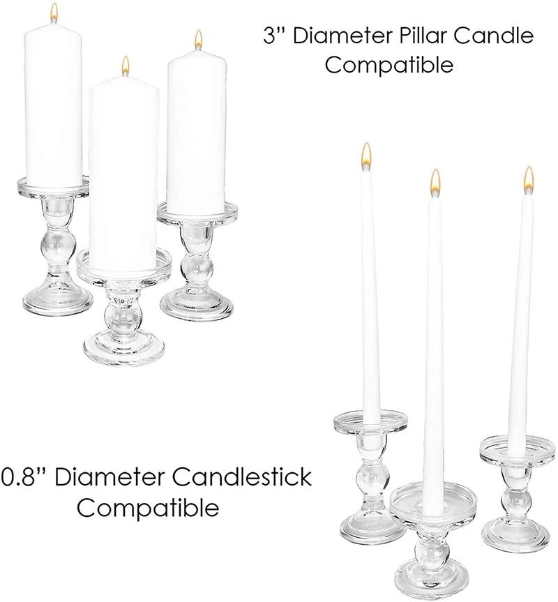 Wedding Decoration Glass Candle Holders for Pillar and Taper Candle