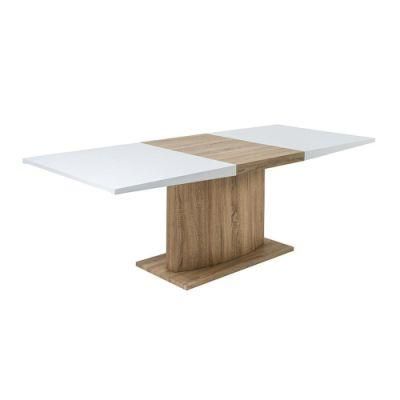 Modern Home Outdoor Dining Room Kitchen Furniture Table Set Extendable MDF Top Dining Table