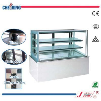 Ce Approved 1.2m1.5m1.8m Stainless Steeel Cake Shop Showcase