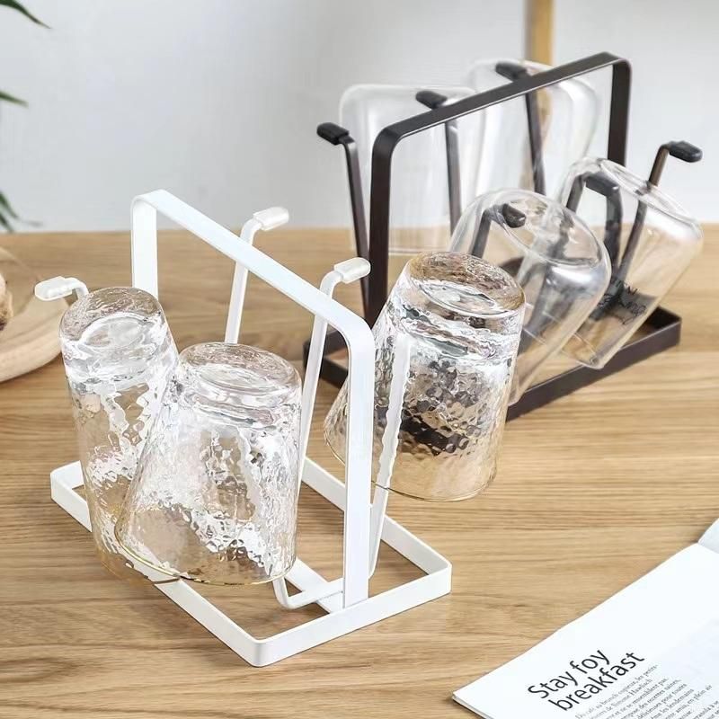 Ceramics Cup Storage Rack Cup Holder Gold Countertop Wine Glass Cup Holder Stand Makeup Brushes Holder Case Cup