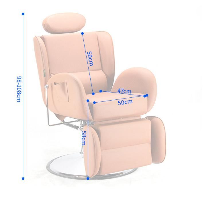 Hl-9266 Salon Barber Chair for Man or Woman with Stainless Steel Armrest and Aluminum Pedal