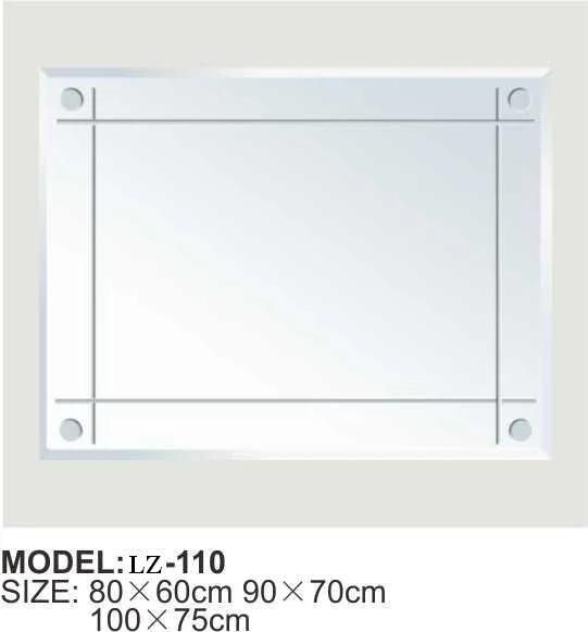 Carved Smooth Bathroom Mirror Rectangle (LZ-110)