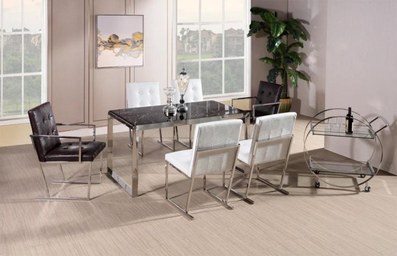 Us Stylish Popular Style Dining Room Set Table Set with 4 Chairs for Dining Room