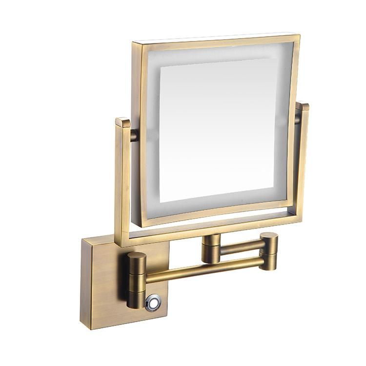 Kaiiy Chassis Touch 2face Extendable Bathroom Wall Mounted LED Make up Mirror for Bathroom