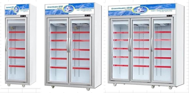 Commercial Refrigerator Upright Freezer with Glass Door Vertical Showcase Freezer