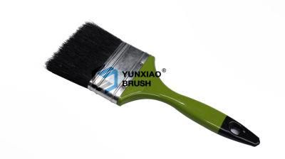 Wooden Handle Paint Brush with Bristle Green