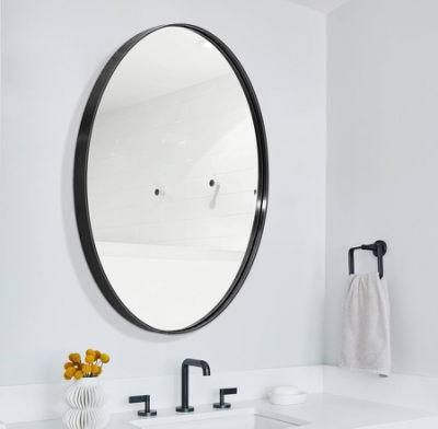 Oval Wall Mirror for Bathroom with Metal Frame