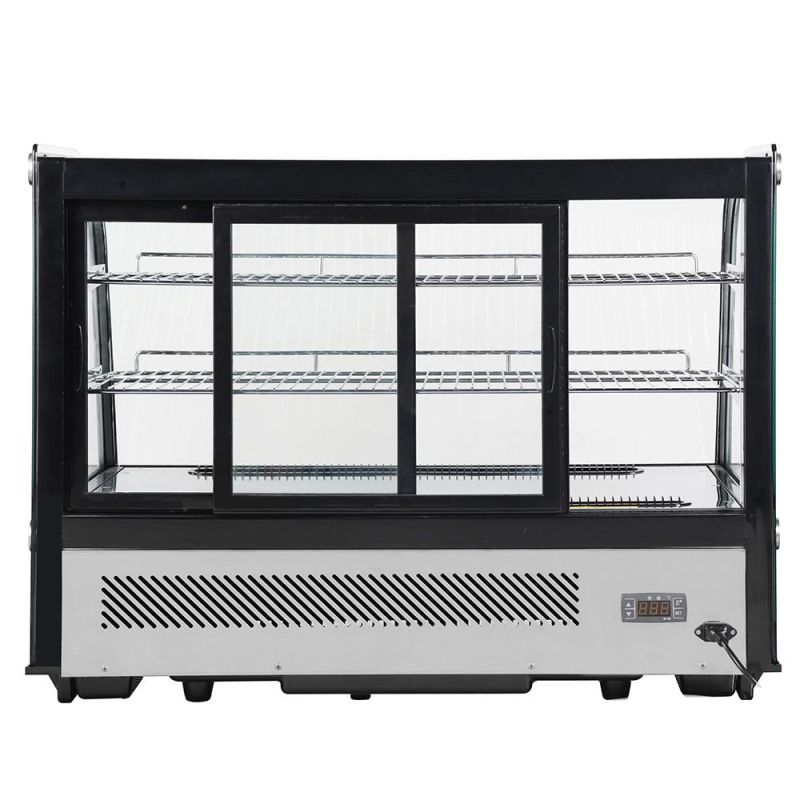 Three Layer Open Display Showcase Cooler Chiller Table Top Cake Showcase for Bakery