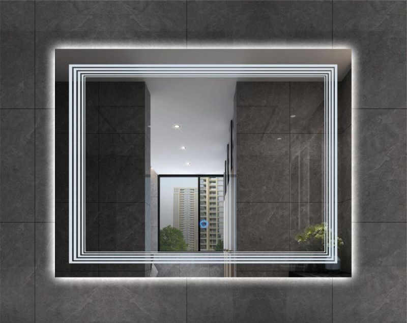Rectangle Shape Bathroom LED Mirror Can Be Customized Size