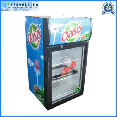 Single Glass Door Beverage Cooler Upright Vertical Showcase with Ce Approval