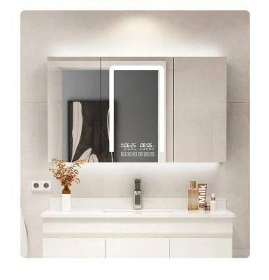 Factory Price Fogless Waterproof Cabinet Mirror with Adjusted Shelf Soft Closed Hinge