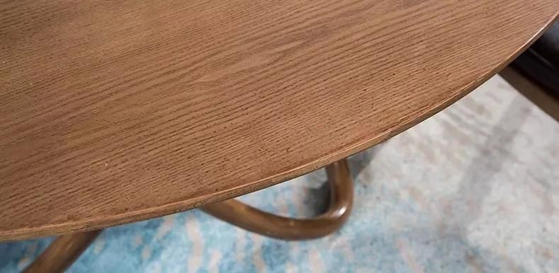 Nordic Wooden Restaurant Furniture Artistic Round Dining Table Made in China Guangdong Factory