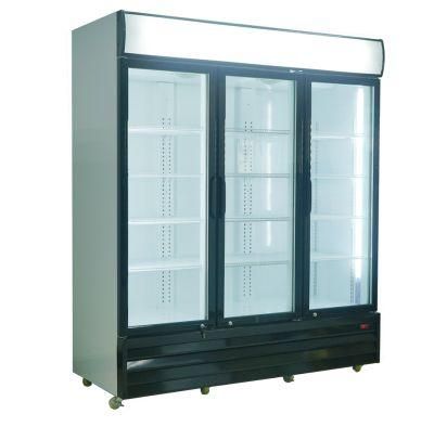 2~10 Degree Glass 3 Door Display Commercial Refrigerators Big Capacity Energy Saving 3 Door Supermarket Upright Showcase