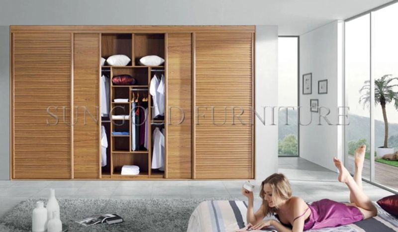 White High Gloss Living Room Furniture Long Handle Wooden Swing Door Wardrobe