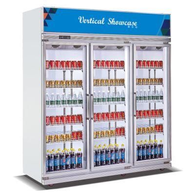 High Quality Glass Door 4-Layer Freezer Display Showcase