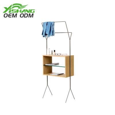 OEM Store Clothes Wall Shelves Female Wooden Display Rack