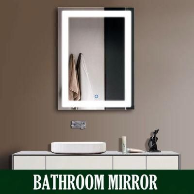 Sanitary Basin Mirror LED Sprinkle Acid Frosted Pattern Mirror for Bathroom