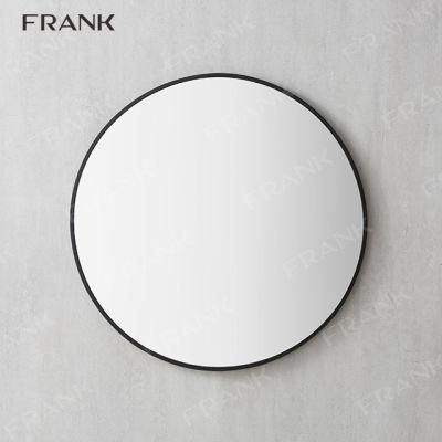 Black Frame Bathroom Mirror Glass Custom with Light