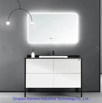 Solid Wood European Light Luxury Washbasin Floor-Standing Bathroom Cabinet