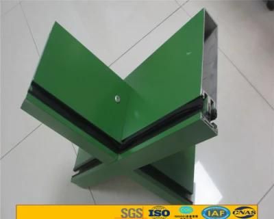 Powder Coating Green Color Aluminuim Curtain Wall