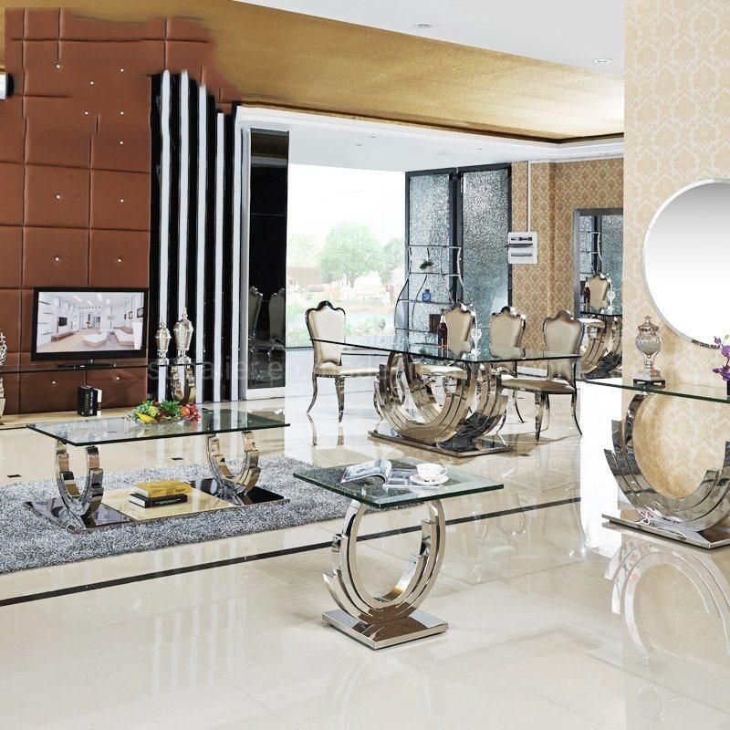 Modern Home Living Room Furniture Metal TV Stand Coffee Table Set