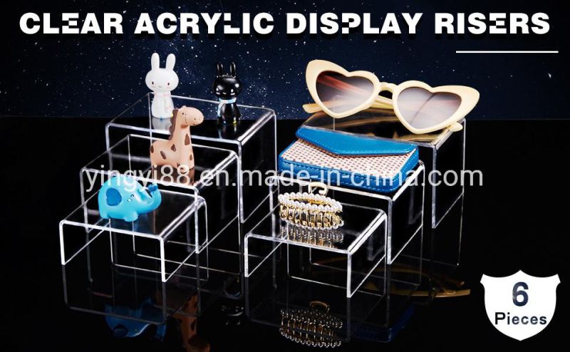 Custom Made Acrylic U Bridge Perspex Jewelry Makeup Display Riser Stand