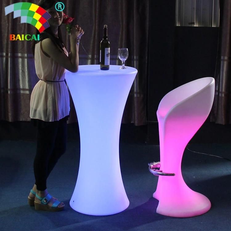 LED Furniture Indoor Outdoor Glowing LED Tall Bar Table