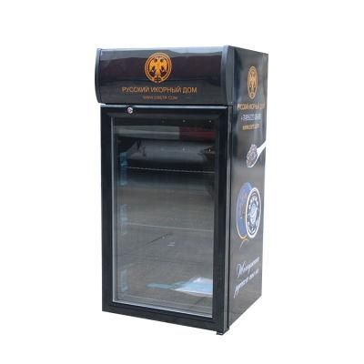 Countertop Glass Door Drinks Display Upright Showcase Beverage Cooler Sc-80L