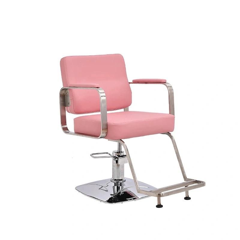 Hl-7253 Salon Barber Chair for Man or Woman with Stainless Steel Armrest and Aluminum Pedal