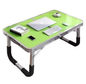 Folding Lazy Desk Pink Symmetrical Folding Style Portable Computer Desk for Home Office