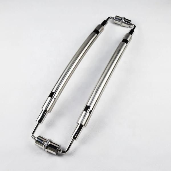 Polished 304 Stainless Steel Double Side Fixing Glass Door Pull Handle