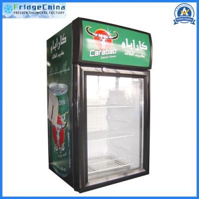 Single Glass Door Beverage Cooler Upright Vertical Showcase with CB Approval