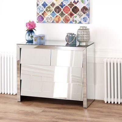 HS Glass China Made 3 Drawer Chest Bedroom Drawers