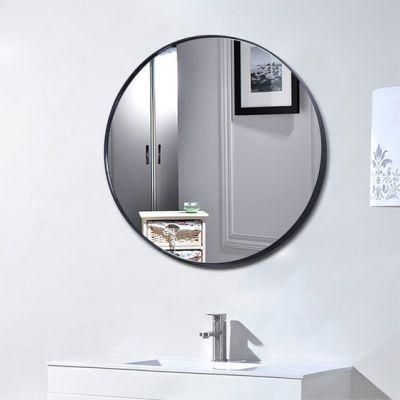 Round Wall Mirror Black Metal Framed Bathroom Mirror Circular Wall Mounted Mirror for Living Room, Bedroom, Vanity Room, Entryway and Hallway