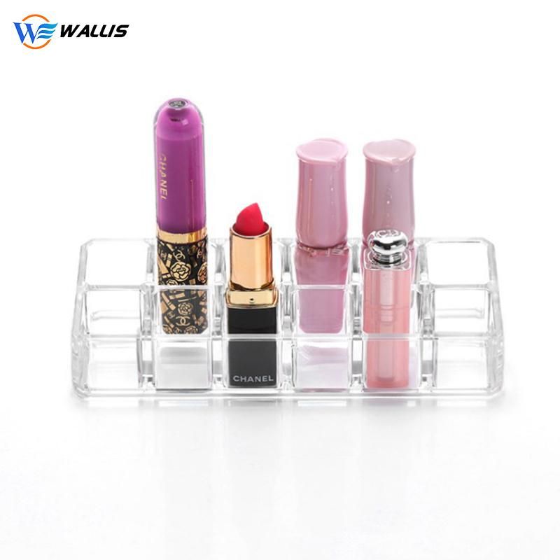 12 Hole Acrylic Lipstick Stand Lattice Display Stand Lipstick Small Cosmetic Storage Box Display