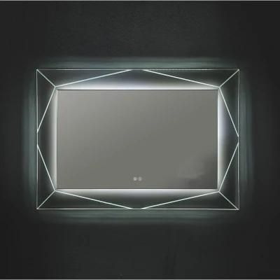 LED Mirror Home Products Diamond Shape Wall Mirror Home Decor Bathroom Mirror with Light Home/Hotel/Salon Furniture