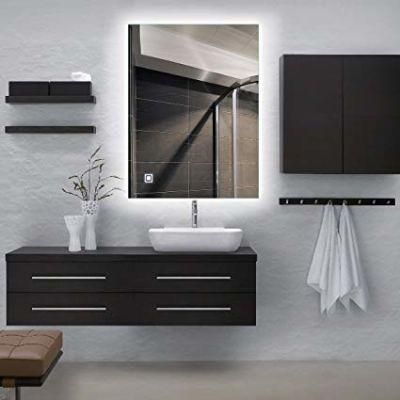 Hotel Rectangle Round Wall Mounted Decorative LED Lighted Bathroom Mirror