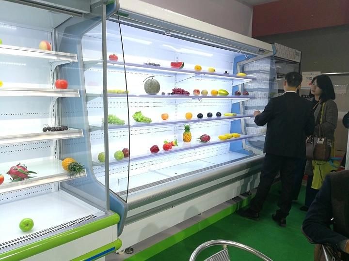 Customize Different Styles Multideck Open Refrigerator Showcase for Supermarket