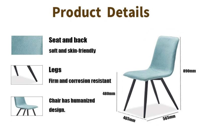 Home Dining Room Kitchen Outdoor Furniture Fabric Modern Simple Design Dining Chair