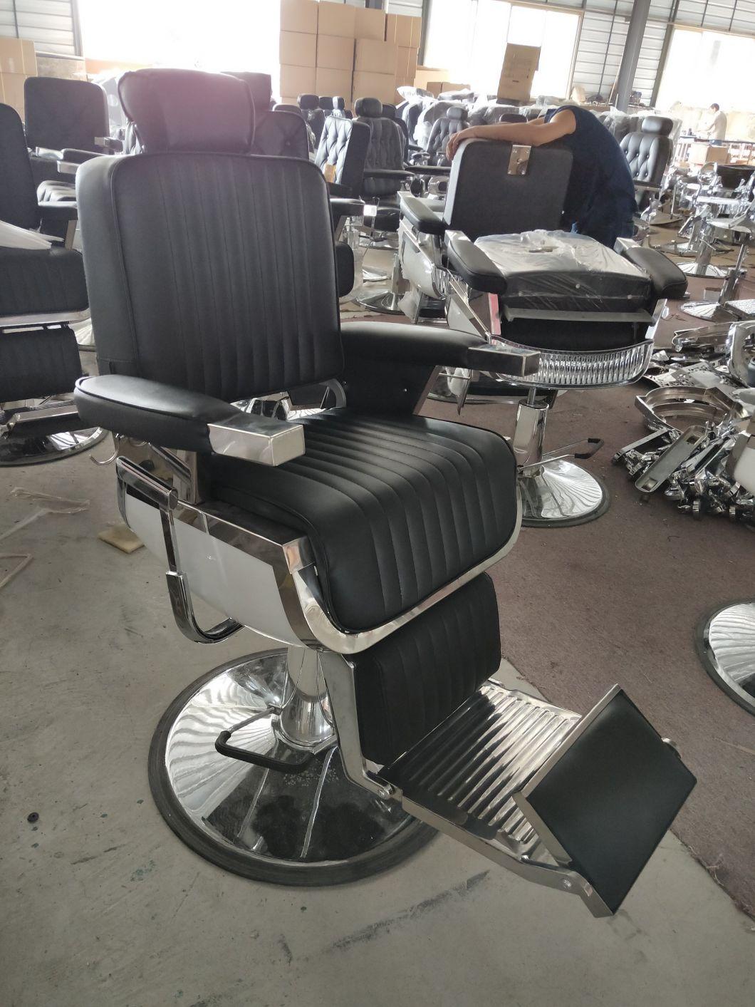 Hl- 9207b Salon Barber Chair for Man or Woman with Stainless Steel Armrest and Aluminum Pedal