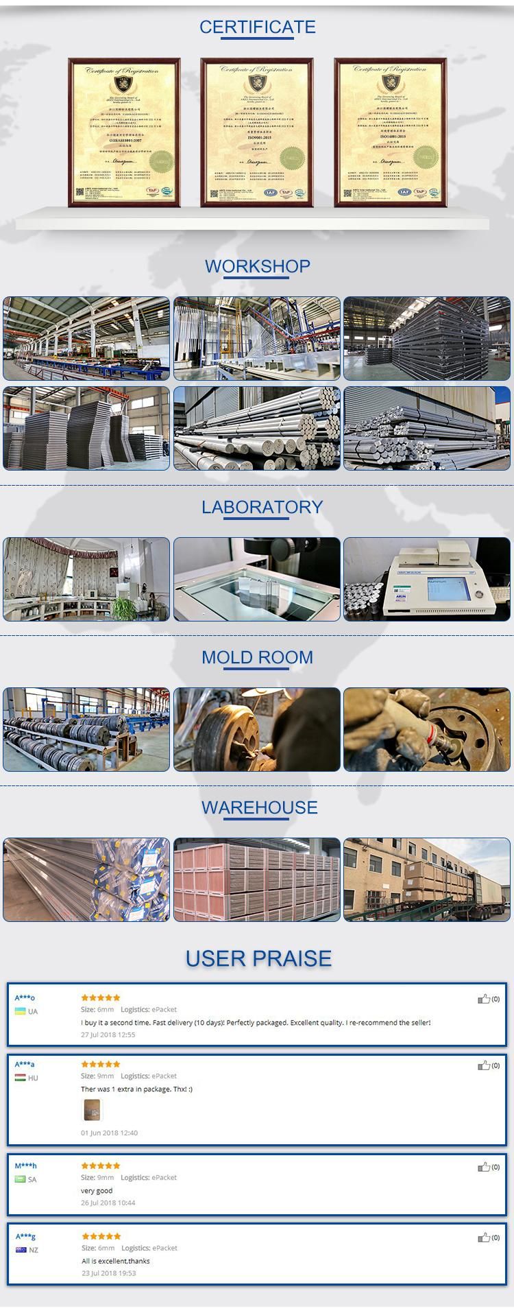 Wardrobe Profile Aluminium Extrusion Alloy Various Surface Treatment