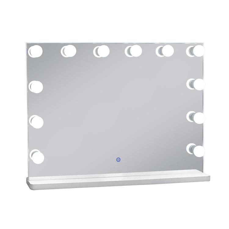 Beauty Salon Hollywood Style Vanity Dressing Table Makeup Mirror with Dimmable LED Bulbs