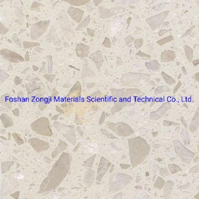 White Artificial Stone Tile Slab Colorful Spot Terrazzo for Coutertop