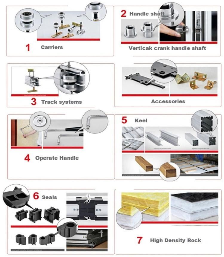 Sliding Doors Accessories Movable Soundproof Partition Wall Aluminium Track Roller