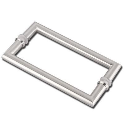 Flush Square Base Handle Pull Stainless Steel Double Sided Push Pull Door Handle