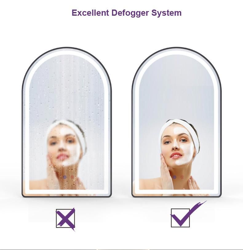 Arch Waterproof Defogger Smart Mirror LED Bathroom Makeup Mirror