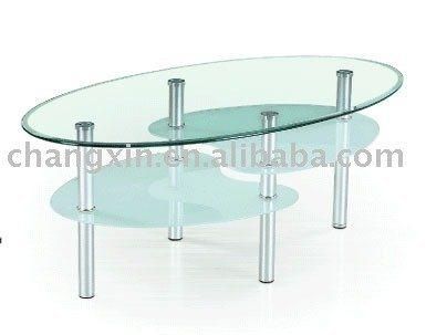 Factory Direct Sales Ellipse Glass Coffee Table