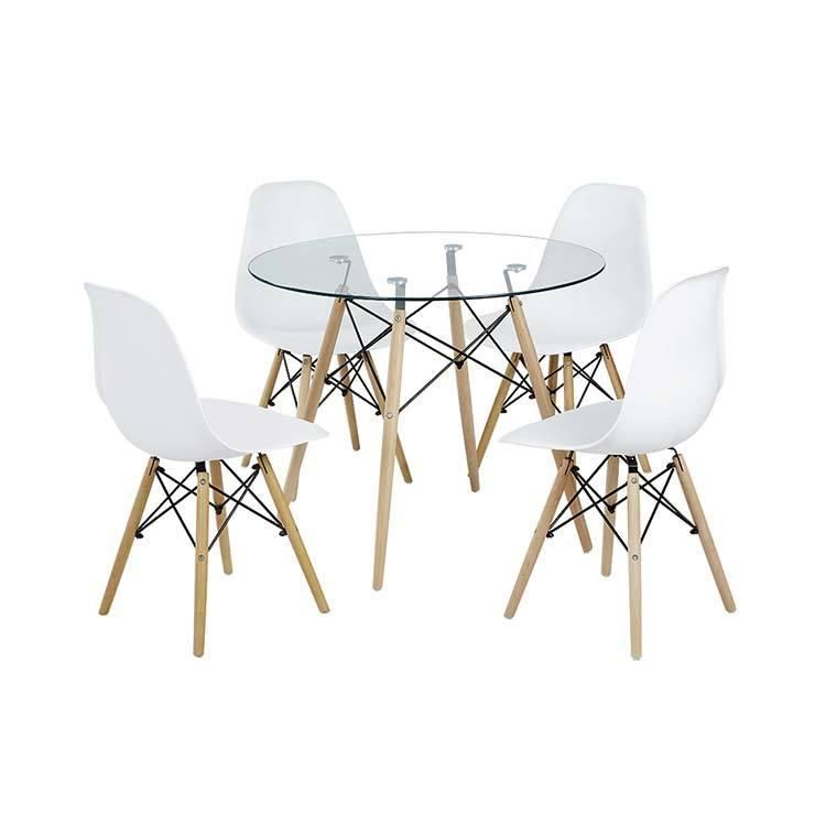 High Quality Dining Furniture Tempered Glass Round Food Table