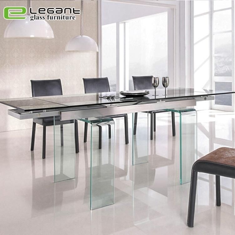 High Quality Square Tempered Glass Dining Table